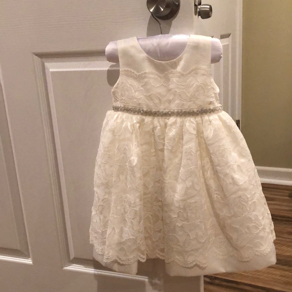 Blueberi Boulevard 24 Months ivory Lace dress